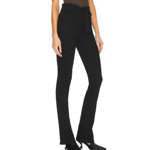 Revolve MOTHER The Triple Stack Runaway Not Guilty Black Belted Jeans 26 - Picture 1 of 8